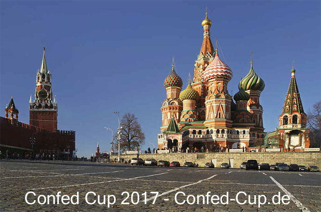 FIFA confed cup Russland 2017: In 4 russischen Städten (im Bild Moskau) findet der FIFA confed cup 2017 statt.