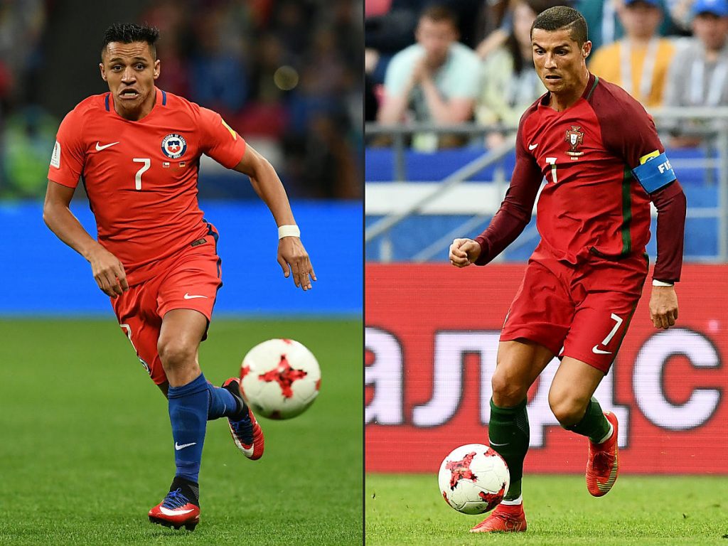 Chile gegen Portugal, das heißt auch Alexis Sanchez gegen Christiano Ronaldo! / AFP PHOTO / FRANCK FIFE